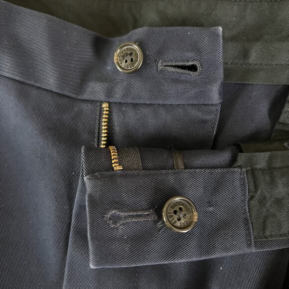 Brooks Brothers 346 Elliot Pleated Chino 36x30 Navy Blue Cotton Dress Pants - Picture 10 of 16